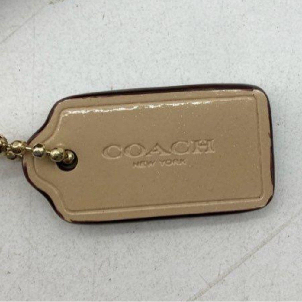 Coach Signature Leather Khaki/Platium Corner Zip Wristlet - Picture 6 of 6